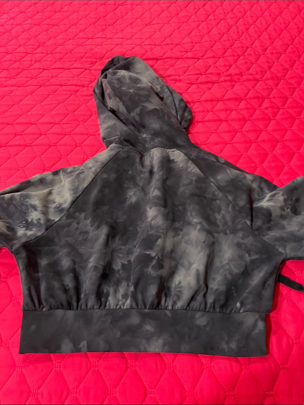 FTP brand Cropped Tie-Dye Zip Hoodie - Black/Grey - Picture 7 of 7